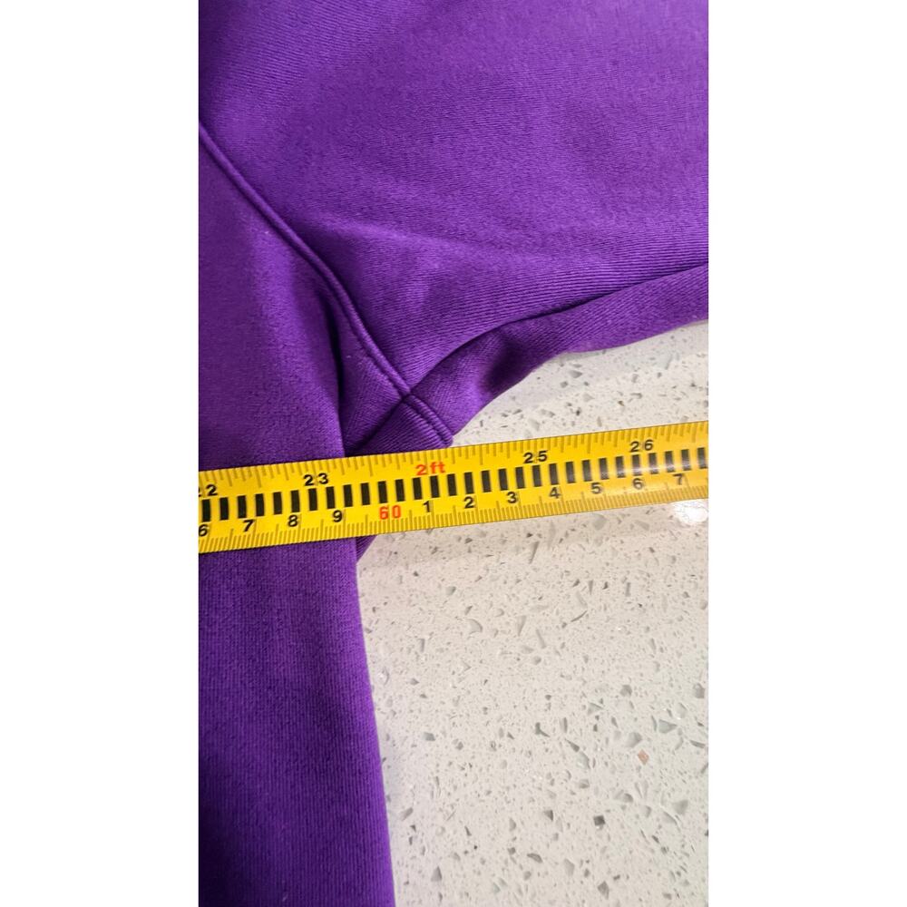 Under Armour Women's Size XL Purple Fleece Big Logo Hoodie Sweatshirt VINTAGE - Picture 5 of 5